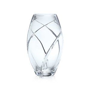 Tiffany & Co. swirl-cut elliptical vase